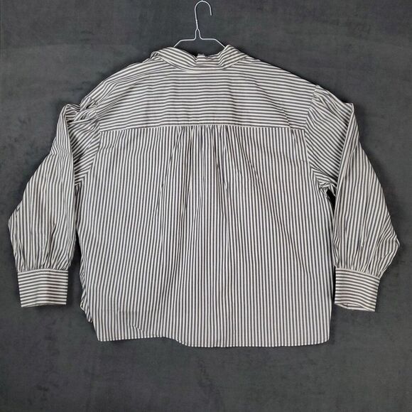 Lane Bryant Button Shirt Women's Size 2X (18/20) Striped Long Sleeve NWT - Picture 2 of 13